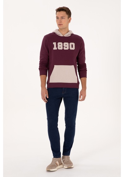 U.s. Polo Assn. Erkek Plum Sweatshirt 50316359-vr177 New Plum