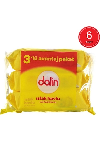 Dalin Islak Havlu 6 X 3'Lü Avantaj Paket 1008 Yaprak