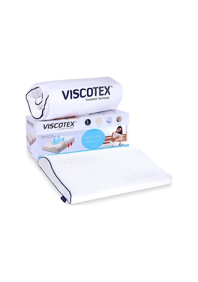 Visco Boyun Destekli Ortopedik Bebek Yastığı 50x30x6/4 cm, Beyaz