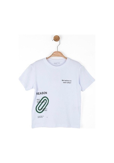 Nk Kids Erkek Çocuk Elips Tshirt-13962-beyaz Beyaz