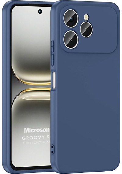 Microsonic Tecno Spark 40 Kılıf Groovy Soft Lacivert -