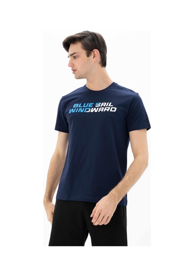 AR-MA Arma Erkek Slim Fit Bisiklet Yaka Tişört Y25344452401 Lacivert