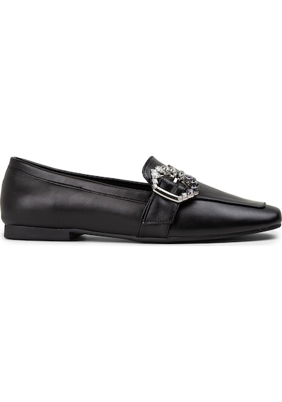 Deery Siyah Kadın Tokalı Loafer Ayakkabı - K1211zsyhc01 Siyah
