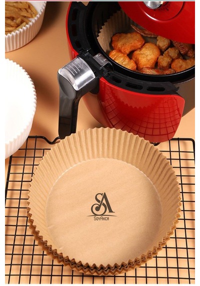 Airfryer Hava Fritözü Fritöz Pişirme Kağıdı - 100 Adet 16cm Stoneware Kahverengi Diğer