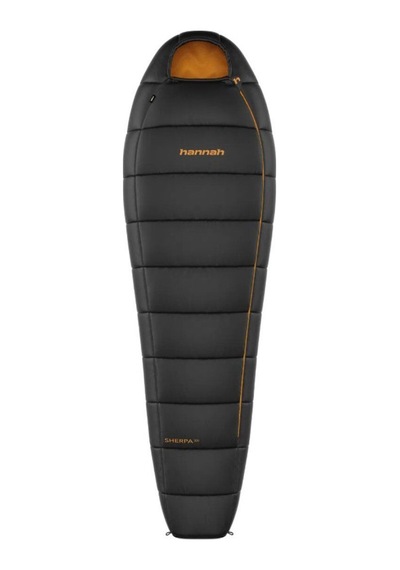 Hannah Sherpa 300 Uyku Tulumu - Sağ Jet Black-inca Gold - 190p Siyah