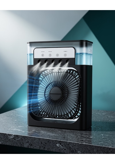 Püskürtmeli Masaüstü Fan 5 Başlıklı 600 Ml Su Hazneli Type-c Bağlantılı