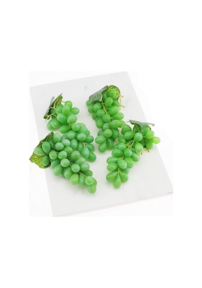 4lü Set Yapay Meyve Yeşil Üzüm Süs Dekoratif Sahte Meyve 15cm