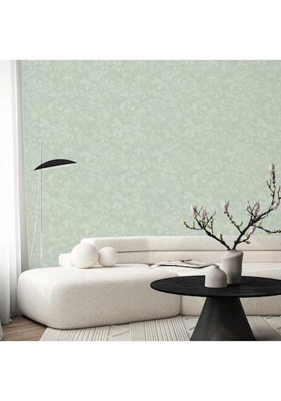 Abstract Strokes Design Duvar Kağıdı, Gümüş, Açık Yeşil, Icon 24112-2, 16,50 M²