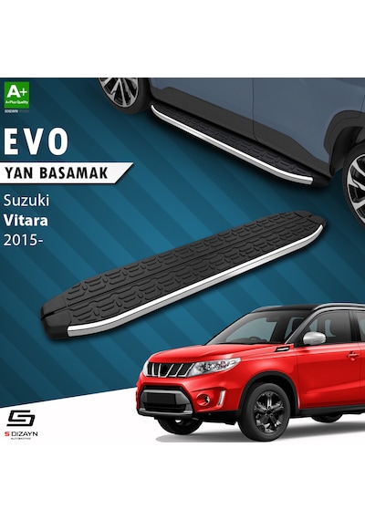 S-dizayn Suzuki Vitara 4 Evo Krom Yan Basamak 163 Cm 2015 Üzeri A+ Kalite