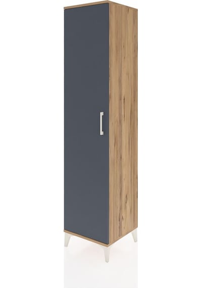 Hyperion Dolap 5 Raflı Tek Kapaklı 44x44x195 Çam-antrasit Çam