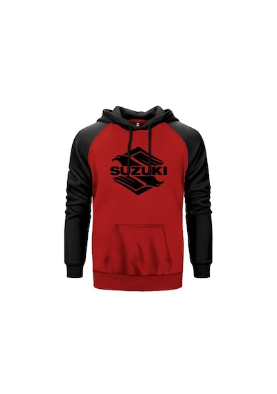 Suzuki Intruder Kırmızı Renk Reglan Kol Sweatshirt Kırmızı