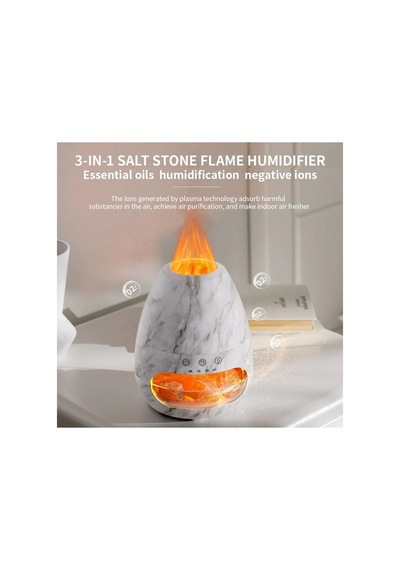 3d Alev Görünümlü Oda Hava Nemlendirici Himalaya Tuzlu Humidifier Buhar Makinesi