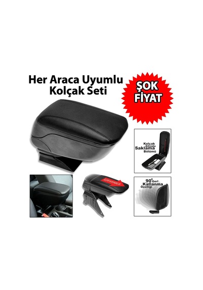 Sürgülü Ara Kolçak Kol Dayama Sport Tip Lüks Siyah-Bej-Gri