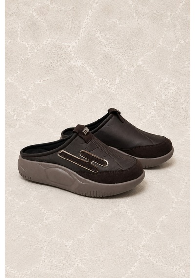 Demirsa Boutique Kadın Kahverengi Sneaker Günlük Terlik Kahverengi