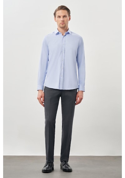 İmza Mavi Uzun Kol Düz Bez Ayağı Sert Yaka Cepsiz Esnek Classic Slim Fit Gömlek 1004245223 301 Mavi İmza Mavi Uzun Kol Düz Bez Ayağı Sert Yaka Cepsiz Esnek Classic Slim Fit Gömlek 1004245223 301 Mavi