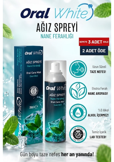 Oral White Ağız Kokusu Giderici Ve Önleyici Sprey 20 ML