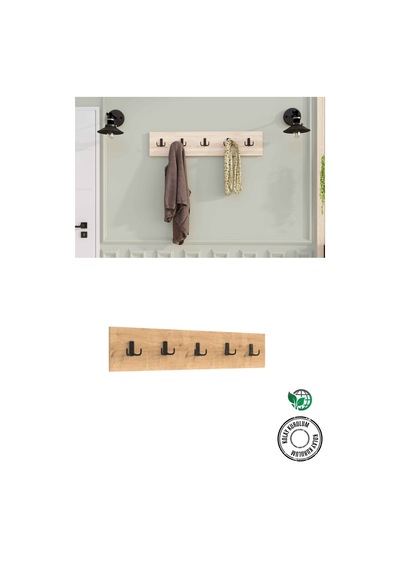 Decormet 5li Askılık Safir Meşe Diğer