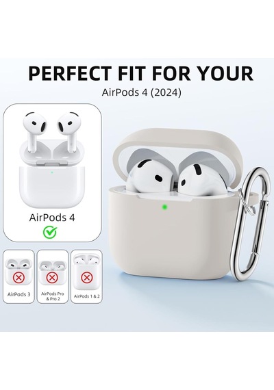 Apple Uyumlu AirPods 4. Nesil Kılıf Standart Yumuşak Silikon Kılıf S