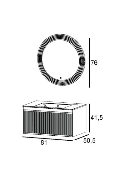 Denko Belgrad 81 Cm Çimento Gri Banyo Dolabı Alt Modül Lavabo Antrasit Denko Belgrad 81 Cm Çimento Gri Banyo Dolabı Alt Modül Lavabo Antrasit