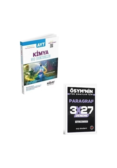 Miray 2027 Ayt Kimya 30 Deneme+ Evp Akademi Paragraf