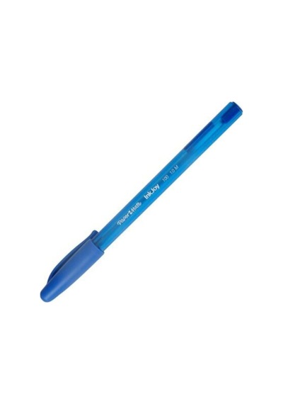 Inkjoy 100 1.00mm Kapaklı Mavi Tükenmez Kalem 100 Lü Çok Renkli