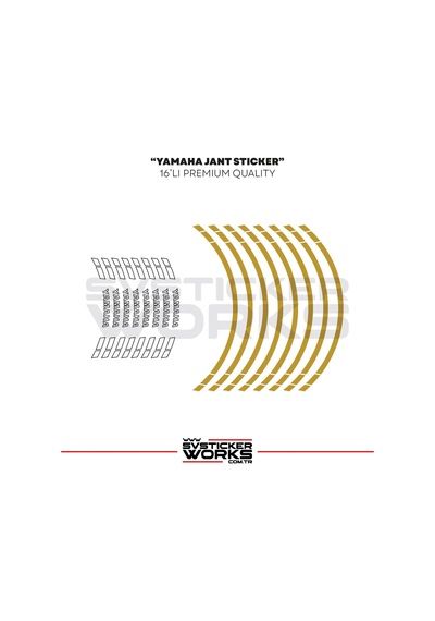 Yamaha Jant Sticker Seti Yüksek Kalite 16lı Jant Set Yamaha Uyumlu