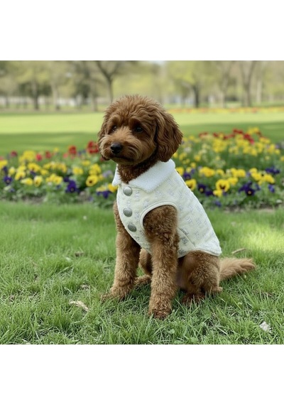 Kedi - Köpek İçi Polarlı Dışı Payetli Kışlık Kot Ceket - Mont - Yağmurluk - Yelek -kıyafet