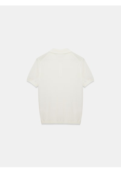 Dilvin 10871 Lyocell Karışımlı Polo Yaka Bluz-ekru