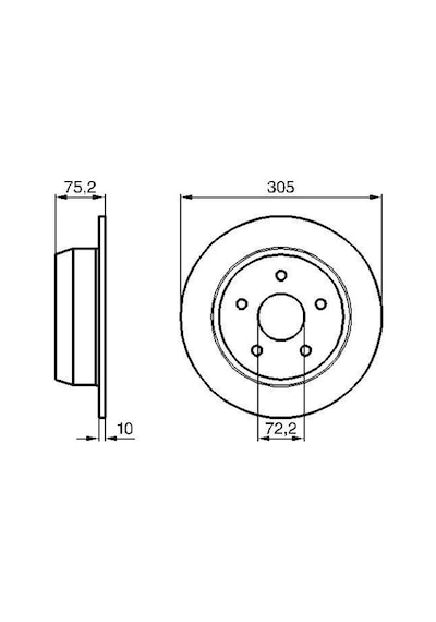 Jeep G. Cherokee Wg 4.0 2000-2005 Bosch Arka Disk 2 Adet