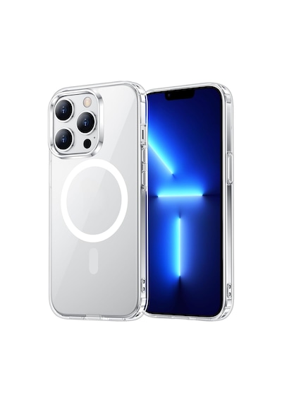 İphone 13 Pro Uyumlu Esnek Plastik Magsafe Wireless Şarj Özellikli Şeffaf Kılıf