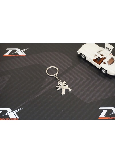 Peugeot Uyumlu Lion Aslan Logo Krom Metal Stil Anahtarlık