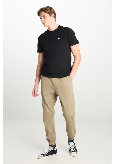 Regular Fit Normal Kesim Bisiklet Yaka Pamuklu Siyah Tişört Black