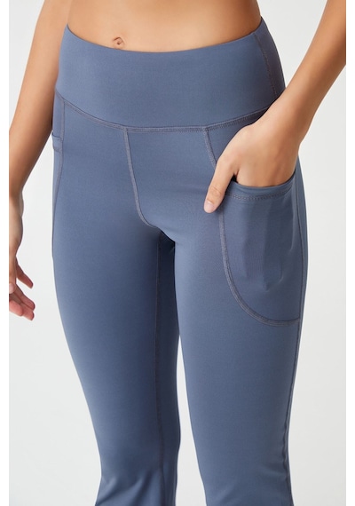Los Ojos Kadın Antrasit Yüksek Bel Toparlayıcı Çift Cepli Ispanyol Paça Tayt Bootcut Antrasit Antrasit