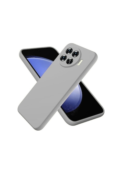 Tecno Spark 20 Pro Plus Uyumlu Silikon Kılıf - Kamera Korumalı Esnek Pastel Renk Kapak - Gri