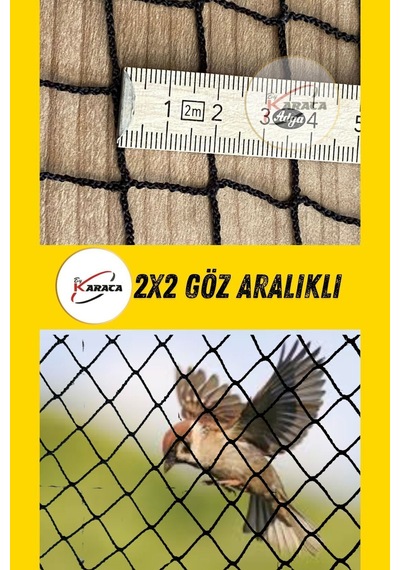 1.7x16 Metre Kuş Filesi Ları - 2x2 Göz Aralıklı