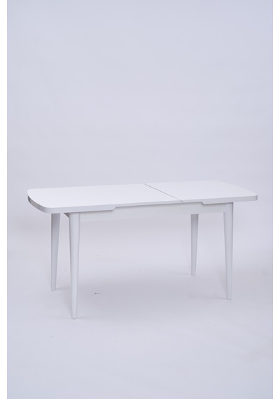 Nehir Polo Lak Panel Açılır Mutfak Masa Takımı 75x130cm beyaz