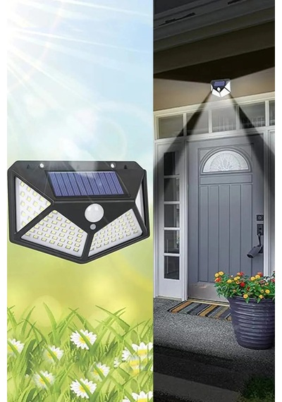 Jasper V-067 Güneş Enerjili Solar Aydınlatma Harekete Duyarlı Sensörlü Apartman İş Yeri Havuz Otopark Lamba