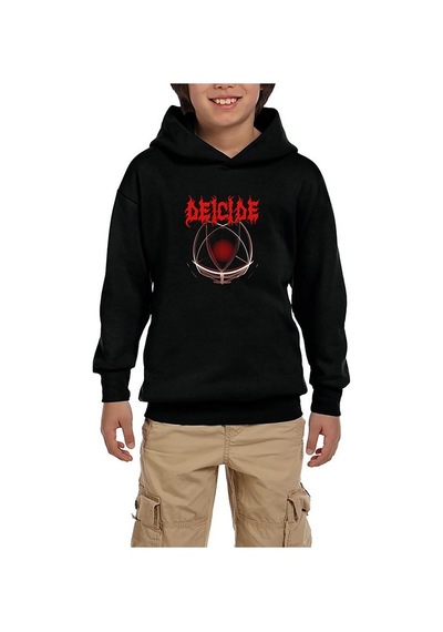 Zepplin Giyim Deicide Legion Siyah Çocuk Kapşonlu Sweatshirt Siyah