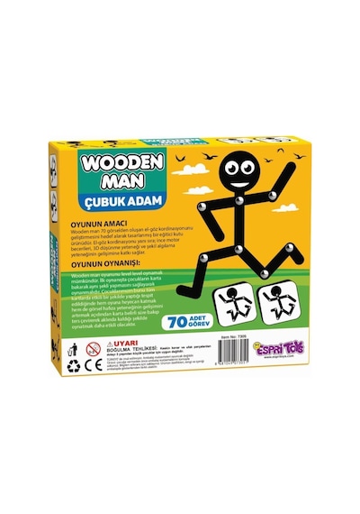 Wooden Man Game Çöp Adam Ve Çubuk Adam Hafıza Kutu Oyunu
