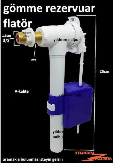 Gömme Rezervuar Flatörü 3/8 VitrA Geberit Modeli Şamandıra İç  Tak