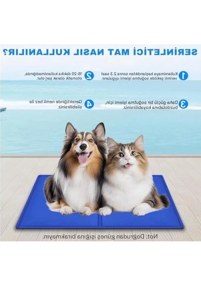 Soğutucu 50 X 65 Cm Kedi Ve Köpek Yatağı Açik Mavi