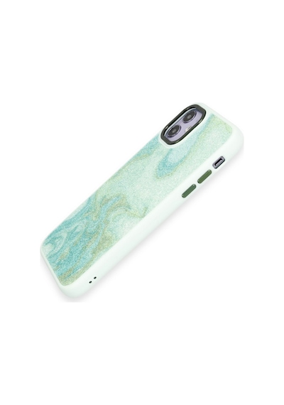 Newface - 819 - iPhone Uyumlu 12 Kılıf Moda Simli Kapak - Aconcept - - Yeşil