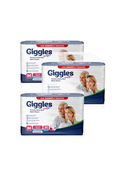 Giggles Yetişkin Bel Bağlamalı Hasta Bezi Medium 3 x 30'Lu