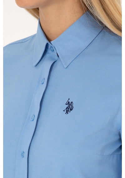 U.S. Polo Assn. Kadın Açık Mavi Uzun Kollu Basic Gömlek 50316711-VR003