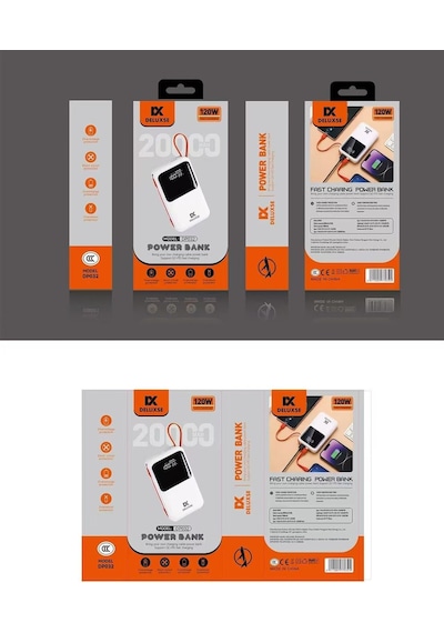 Lexroo 20000 Mah Power Bank Max 120w En Hızlısı Pd Quıck Fast Hızlı Şarj Dahili Type C Ve Lightning Çok Renkli