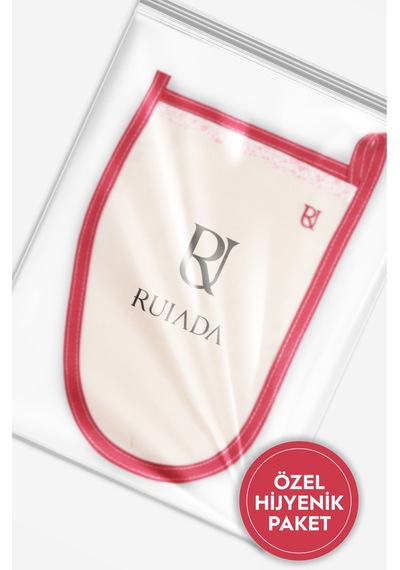 +80 Factor Kırmızı Kalın Banyo Duş Kesesi Peeling Eldiveni %100 Floş İpek Premium Kadın Ve Erkekler