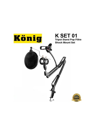 König K Set 01 Tripot Stand Pop Filtre Shock Mount Set