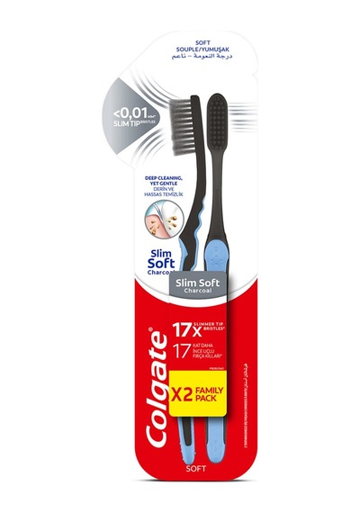 Colgate Mikro İnce Charcoal Yumuşak Diş Fırçası 1+1 - 4 Adet Tarı