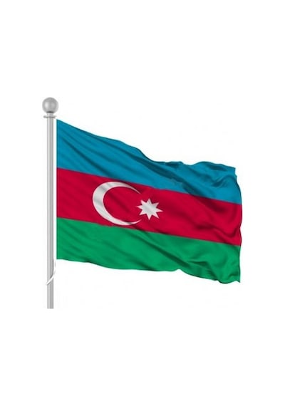 Azerbaycan Bayrağı 30X45Cm.