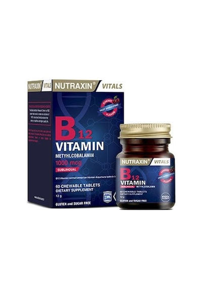 Nutraxin Vitamin B12 Methylcobalamin 1000mcg 60 Dil Altı Tableti